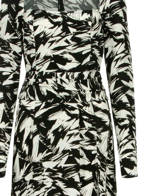 ROTATE BIRGER CHRISTENSEN Ellen abstract-pattern midi dress - Black - zdjęcie produktu nr 2