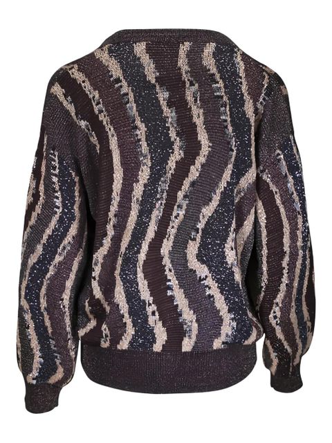 Missoni wave pattern knit cardigan - Brown