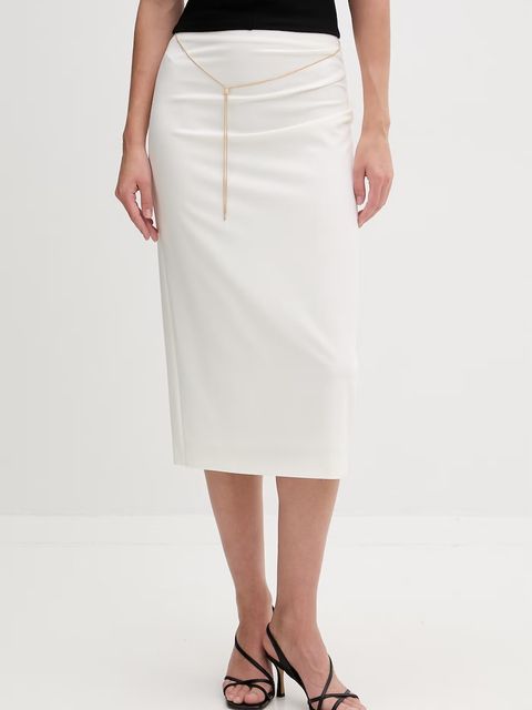 HUGO spódnica z rozcięciem z wiskozą Ratsa - zdjęcie produktu nr 2