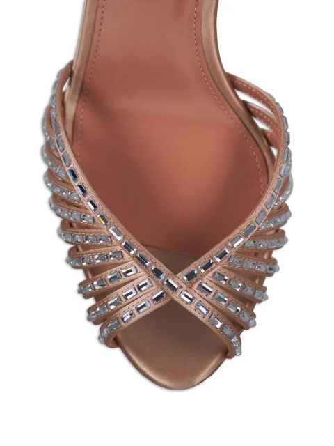 Aquazzura Hold Me embellished stiletto sandals - Neutrals