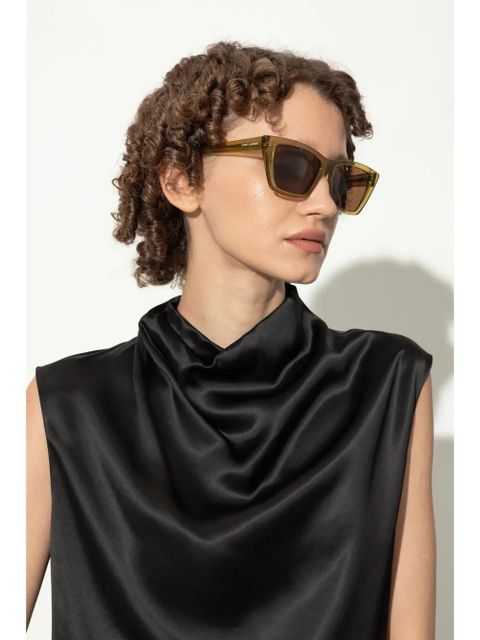 Saint Laurent Eyewear rectangle-frame sunglasses - Green