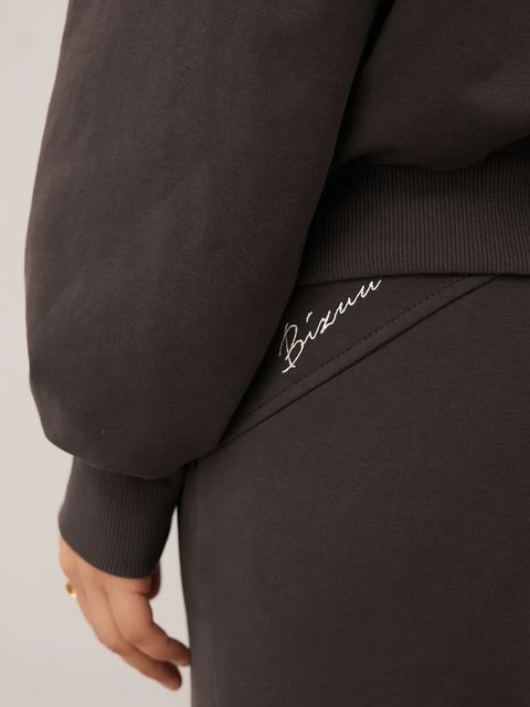Bizuu spodnie dresowe ZEIA damskie kolor brązowy gładkie ZEIA BRĄZOWY