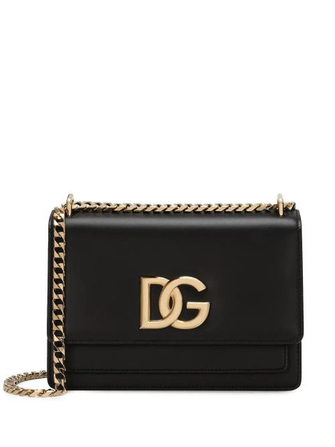 Dolce & Gabbana logo-plaque leather crossbody bag - Black - zdjęcie produktu nr 1