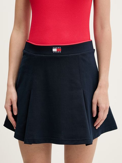 Tommy Jeans spódnica z bawełną - zdjęcie produktu nr 1