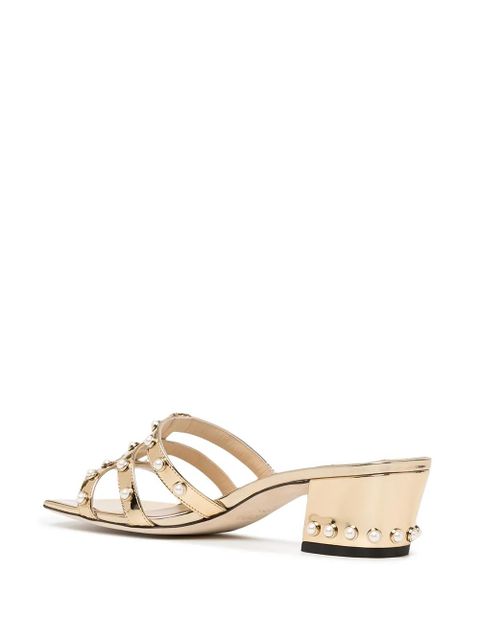Jimmy Choo Hazal 85mm heeled sandals - Gold