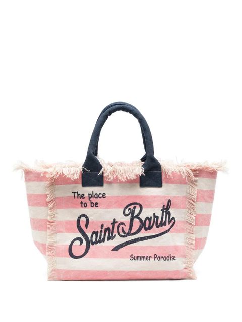 MC2 Saint Barth Vanity fringed striped tote bag - Pink - zdjęcie produktu nr 1