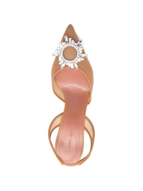 Amina Muaddi Begum point-toe slingback pump - Neutrals