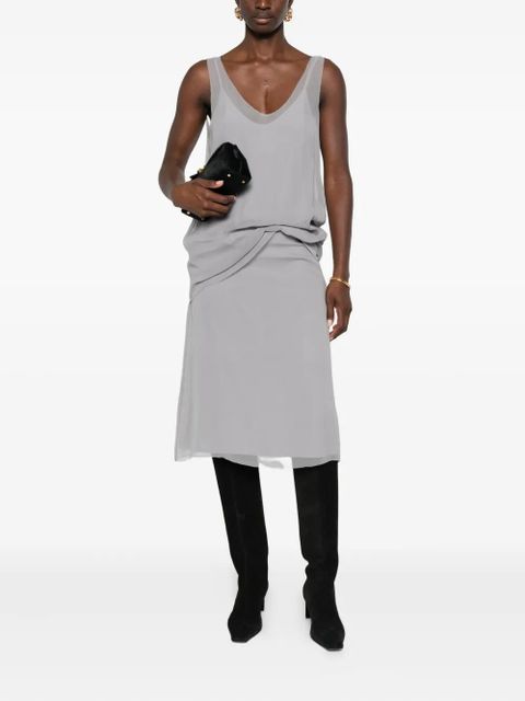 TOTEME V-neck slip top - Grey - zdjęcie produktu nr 2
