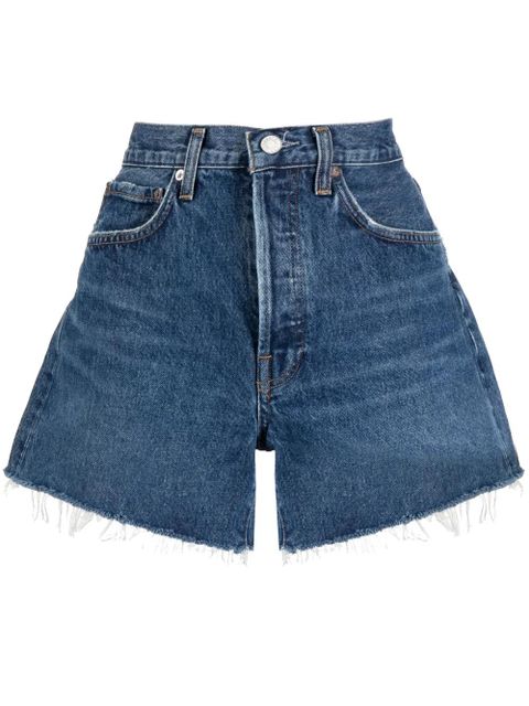 AGOLDE Parker raw-cut denim shorts - Blue - zdjęcie produktu nr 1