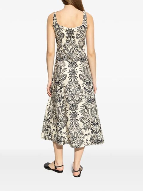Ulla Johnson floral-print midi dress - Neutrals