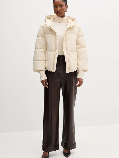 Silvian Heach kamizelka WARMI damski kolor beżowy lekki z golfem GPA25037LU