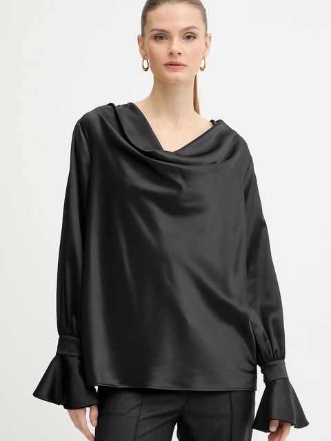 Pinko bluzka damska kolor czarny gładka 105961 A2YM - zdjęcie produktu nr 1