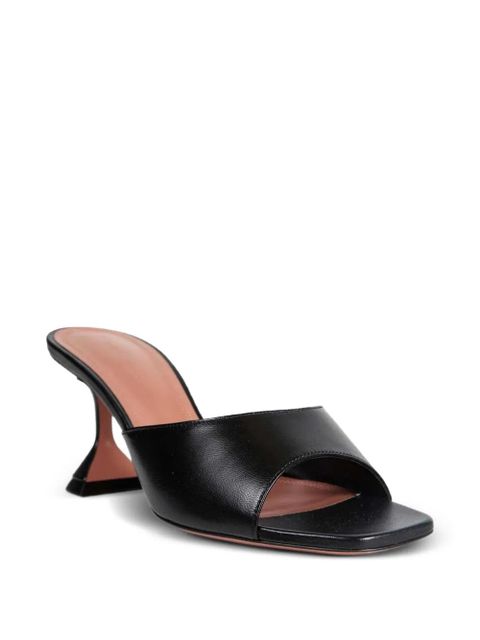 Amina Muaddi Lupita leather mules - Black - zdjęcie produktu nr 2