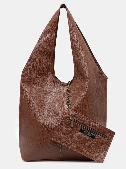 Answear.LAB torebka skórzana kolor brązowy - zdjęcie produktu nr 1