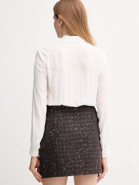 Gaudi sukienka z wełną kolor brązowy mini dopasowana 521FD15006