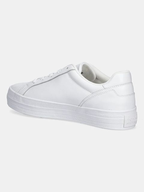 Tommy Hilfiger sneakersy skórzane TH PLATFORM SNEAKER damskie kolor biały FW0FW09164