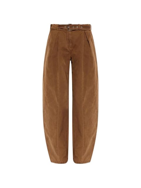 Blumarine pleated belted trousers - Brown - zdjęcie produktu nr 1