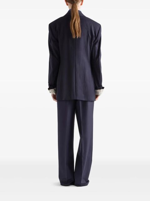 Prada wool pinstripe pants - Blue