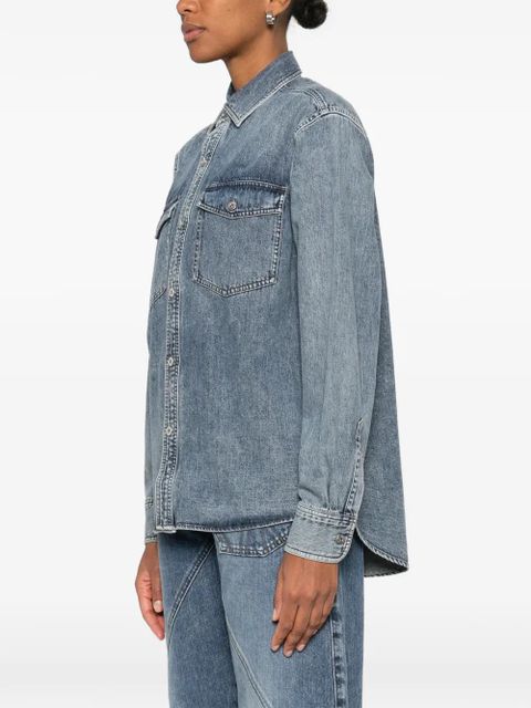 JW Anderson chest-pocket long-sleeve denim shirt - Blue - zdjęcie produktu nr 2