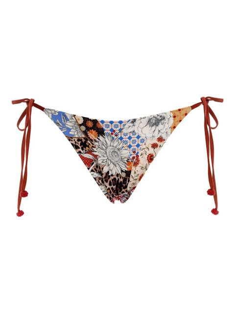 Agua By Agua Bendita patchwork-print tie-side bikini bottoms - MULTICOLOR - zdjęcie produktu nr 1