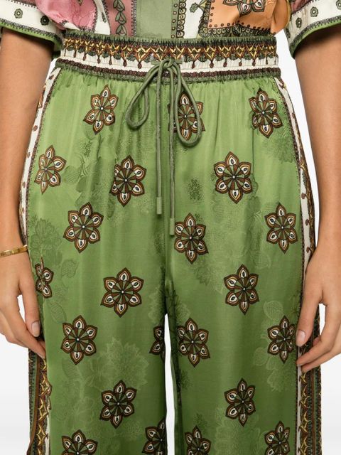 ALEMAIS Contina floral-print trousers - Green