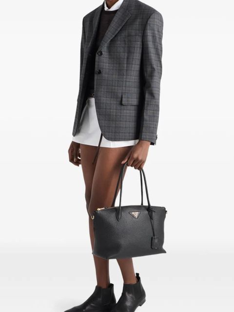 Prada large leather tote bag - Black