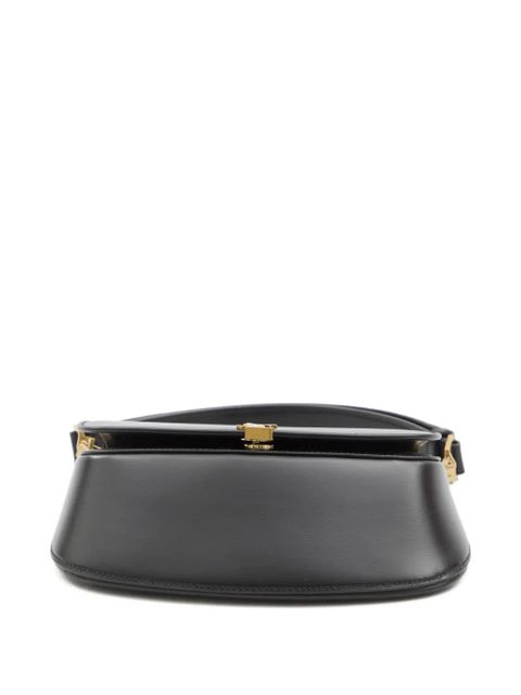 Saint Laurent logo-plaque shoulder bag - Black