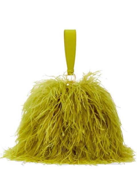 Ferragamo mini Double Gancini feather clutch bag - Yellow - zdjęcie produktu nr 1
