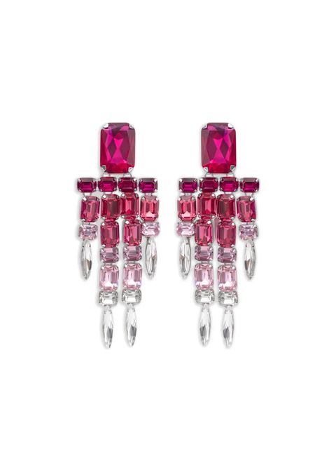 AREA crystal chandelier earrings - Pink - zdjęcie produktu nr 1
