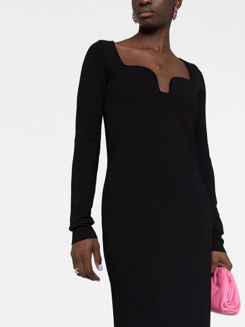Valentino Garavani square-neck knit maxi dress - Black
