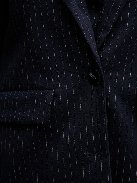 United Colors of Benetton marynarka kolor granatowy jednorzędowa wzorzysta 2X8MDW02H