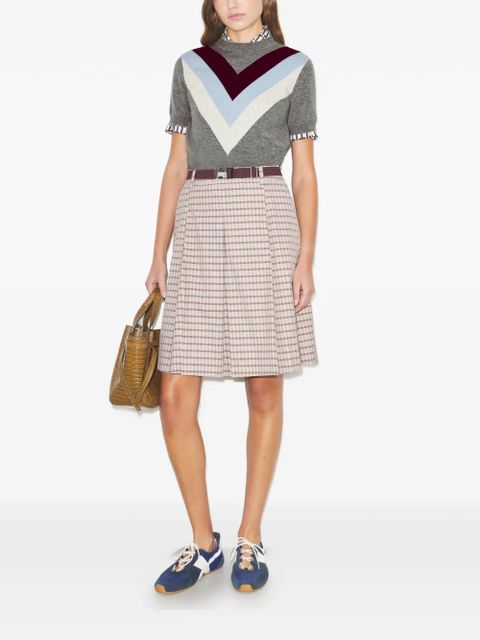 Tory Burch Chevron wool top - Grey - zdjęcie produktu nr 2