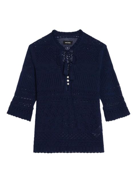 Zadig&Voltaire tassel-details T-shirt - Blue - zdjęcie produktu nr 1