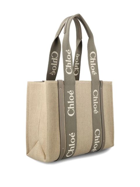 Chloé Woody tote bag - Neutrals - zdjęcie produktu nr 2
