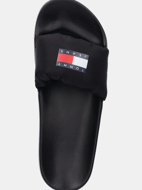 Tommy Jeans klapki TJW COMFY POOL SLIDE damskie kolor czarny EN0EN02854