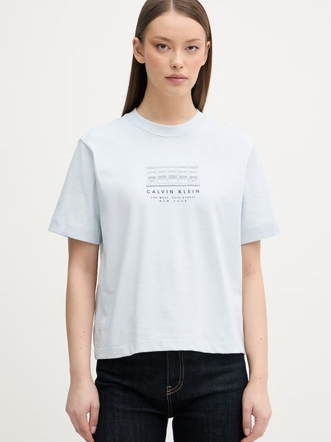 Calvin Klein Jeans T-shirt damski bawełniany - zdjęcie produktu nr 1