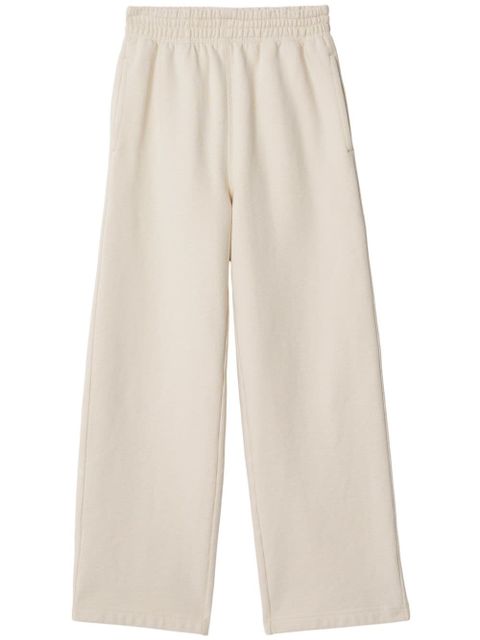 Burberry logo-embroidered cotton track pants - Neutrals - zdjęcie produktu nr 1