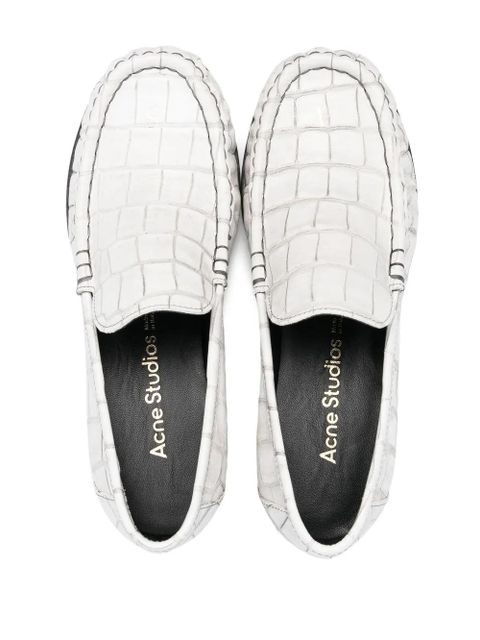 Acne Studios block-heel leather loafers - White