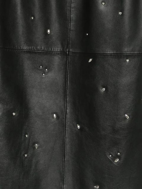 Alysi embellished leather skirt - Black