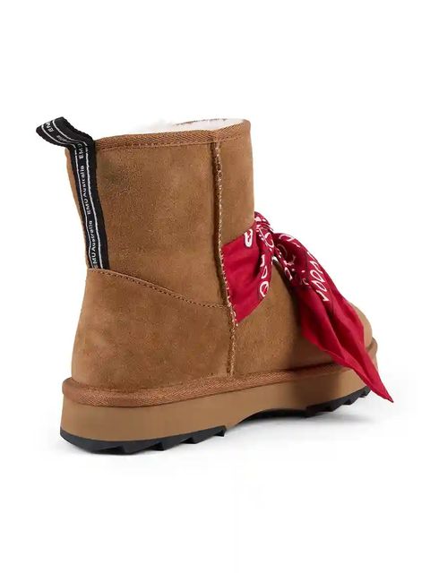 Emu Australia śniegowce zamszowe Sharky Mini Bandana kolor brązowy W13199