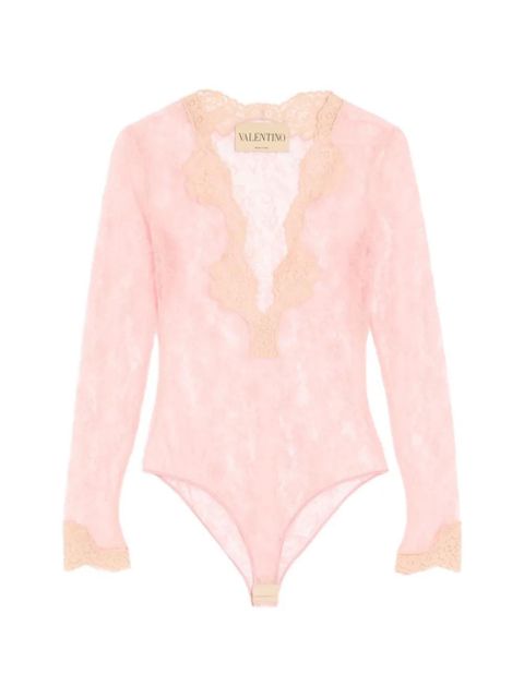 Valentino Garavani stretch lace bodysuit - Pink - zdjęcie produktu nr 1