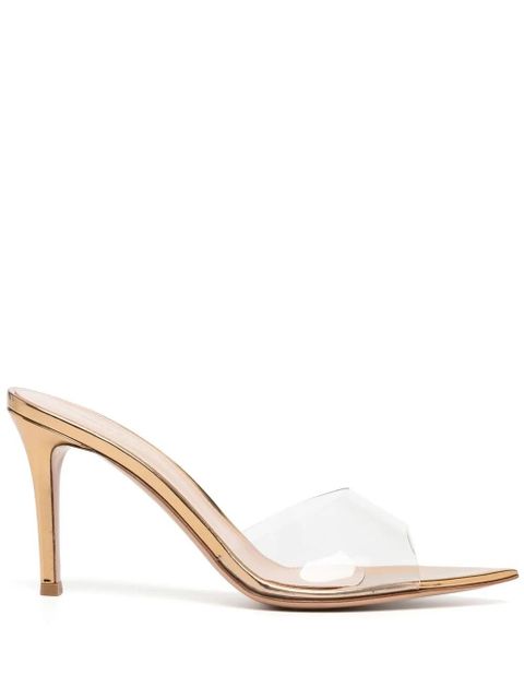 Gianvito Rossi Elle 85mm transparent sandals - Gold - zdjęcie produktu nr 1