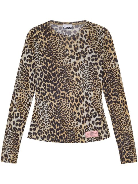GANNI leopard-print top - Brown - zdjęcie produktu nr 1