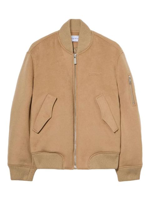 Off-White Quote bomber jacket - Brown - zdjęcie produktu nr 1
