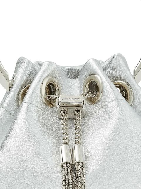 Jimmy Choo Bon Bon micro bucket bag - Silver