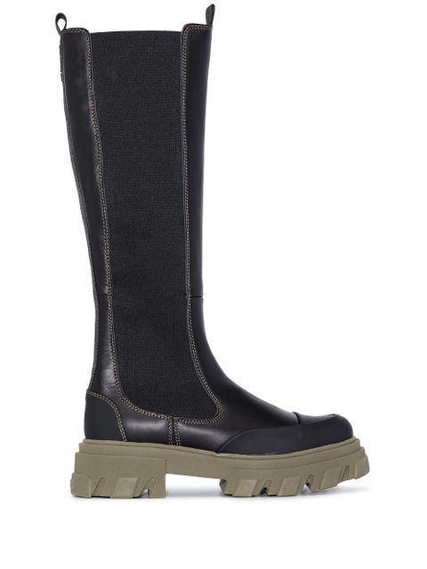 GANNI chunky calf-length boots - Black - zdjęcie produktu nr 1