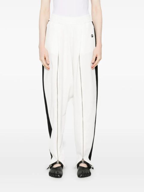 Coperni zip-embellished stripe trousers - White