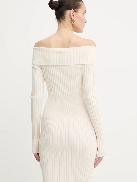 Guess sukienka KATHRYN kolor beżowy mini dopasowana W5YK28 Z30I2