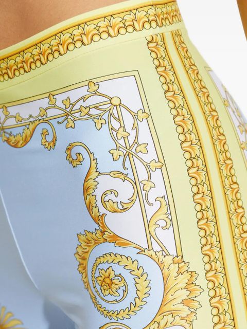 Versace barroco-printed trousers - Blue