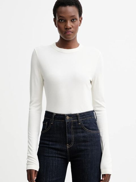 Filippa K longsleeve kolor beżowy 32045
